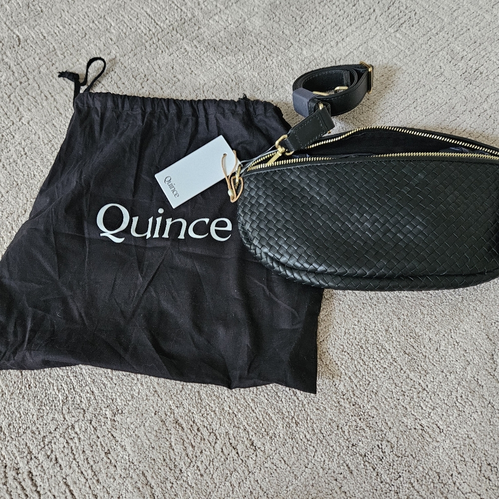 Quince Elegant Black Woven Bag